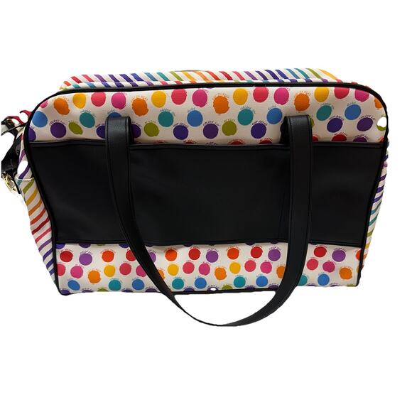 NWOT BETSEY JOHNSON Polka Dot Weekender W/Small Purse Travel Luggage Duffel - Picture 4 of 13